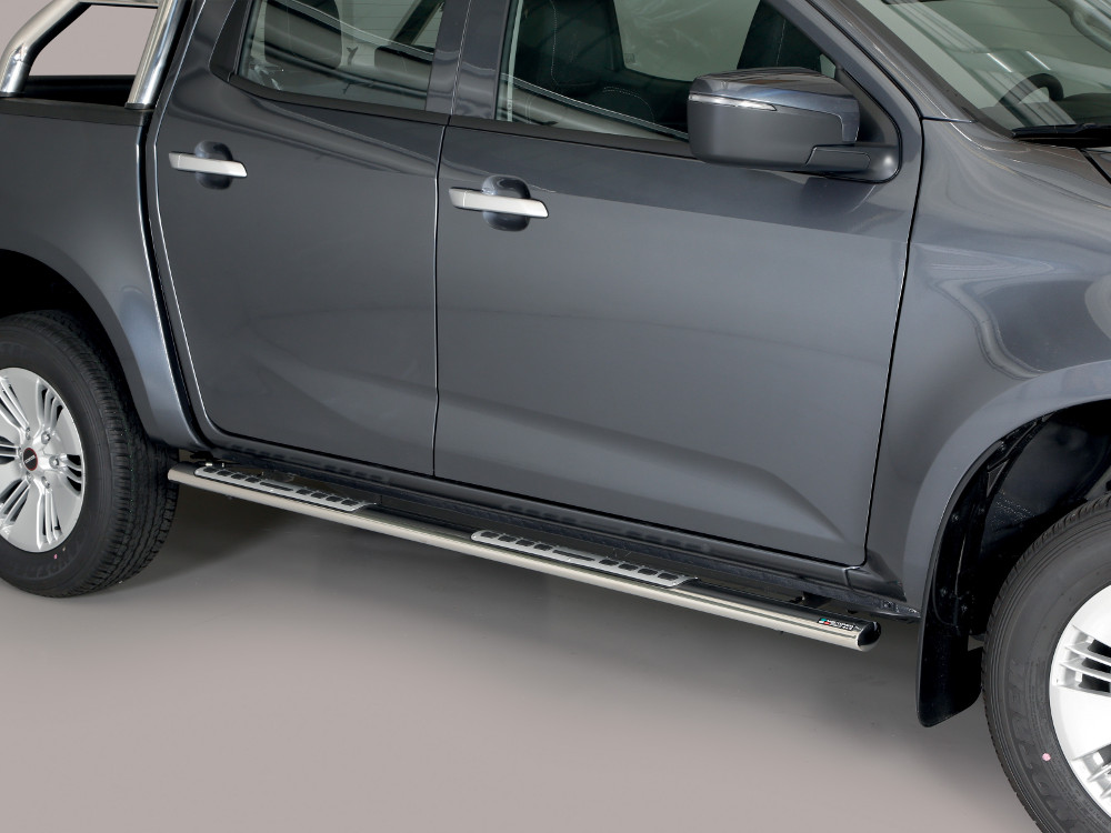 Misutonida csőküszöb - design betéttel, ovális - Navara D/C 2005-2010 - Küszöb