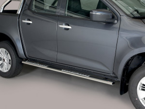 Misutonida csőküszöb - design betéttel, ovális - Hilux D/C 2016-