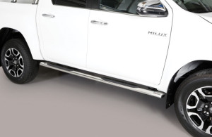 Misutonida csőküszöb - műanyag betéttel, ovális - Hilux D/C 2016-