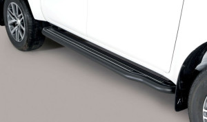 Misutonida fellépő küszöb - műanyag lemezbetéttel - fekete - Hilux D/C 2016-