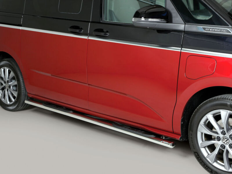 Misutonida csőküszöb - műanyag betéttel, ovális - Transporter T7 2022- - Küszöb