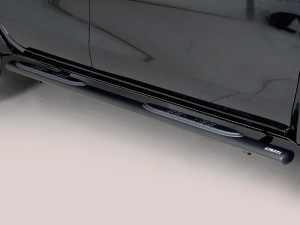Misutonida csőküszöb - műanyag betéttel, ovális - fekete - Hilux D/C 2016-