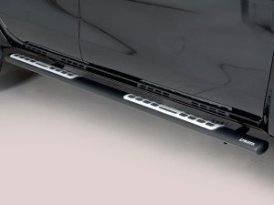 Misutonida csőküszöb - design betéttel, ovális - fekete - Amarok D/C 2010-2020