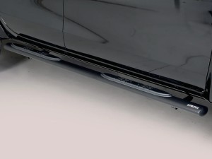 Misutonida csőküszöb - műanyag betéttel, ovális - fekete - Amarok D/C 2010-2020